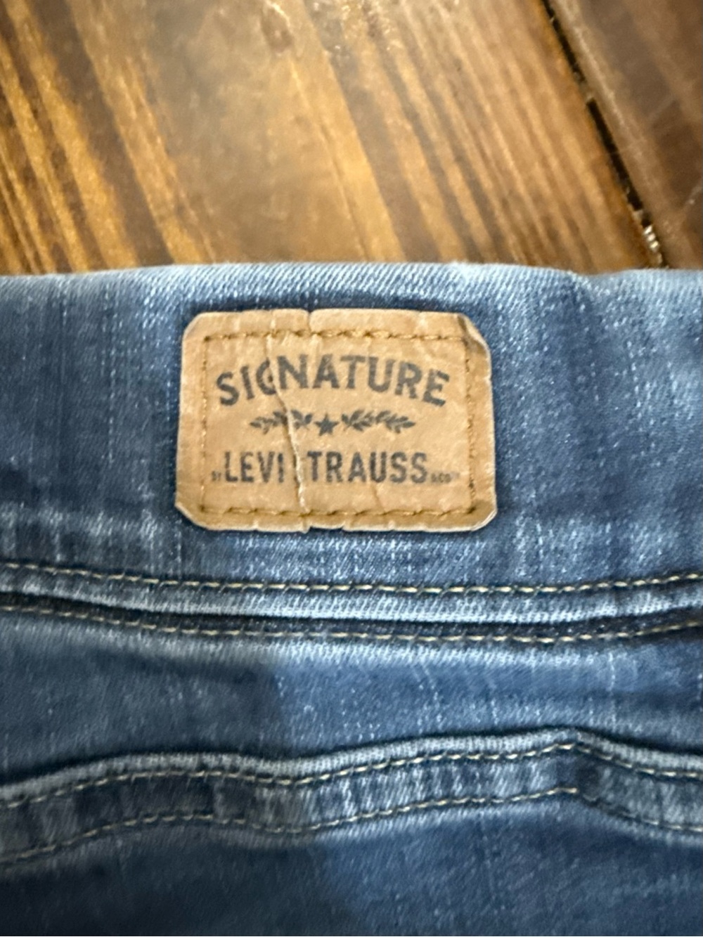 Levi Strauss Signature Pull-On Super Skinny Denim Blue Jeans Plus Size 22W - Picture 6 of 7